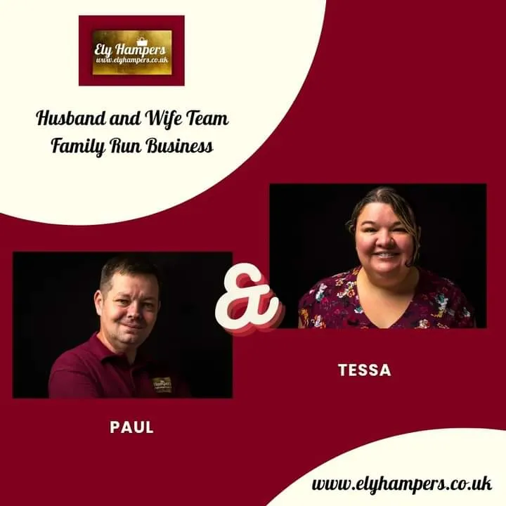 Paul and Tessa, husband-and-wife owners of Ely Hampers